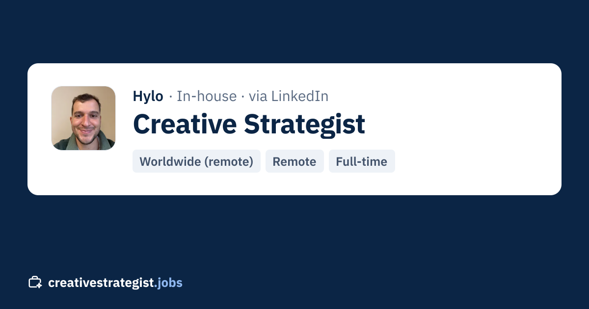 Creative Strategist · Hylo on LinkedIn (Worldwide (remote ...