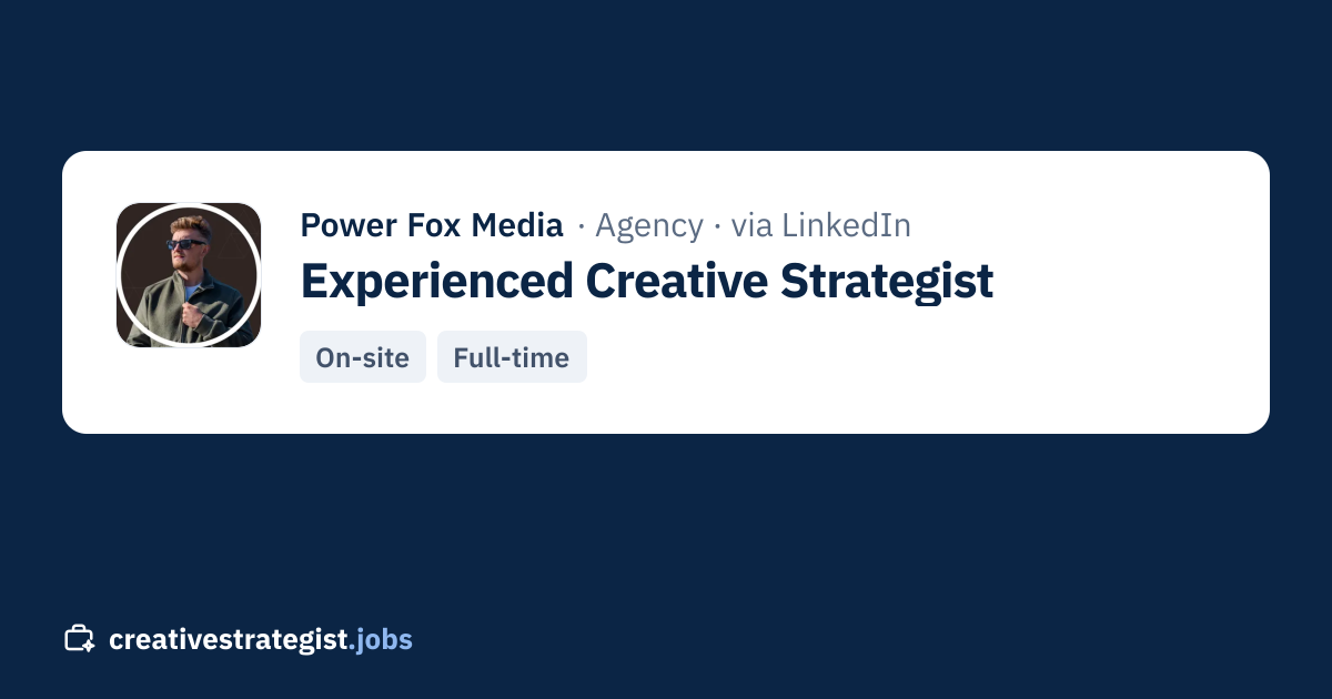 Experienced Creative Strategist · Power Fox Media on LinkedIn (Portland ...